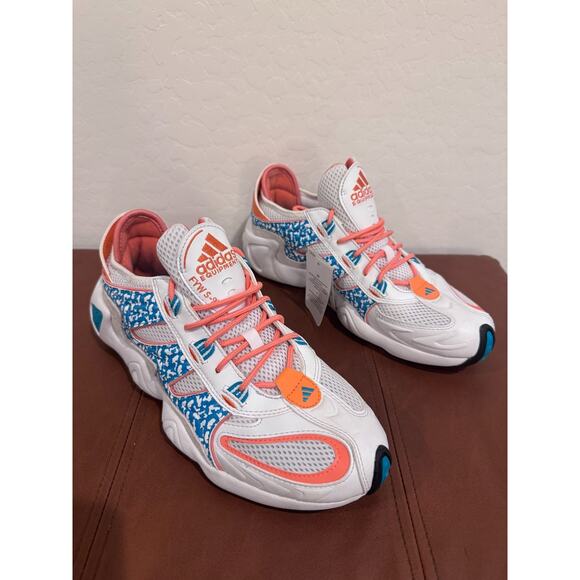 Adidas EQT FYW S-97 Men’s Size 9 Sneakers White Coral Blue Retro 90s NWT EE5306 - Picture 2 of 13